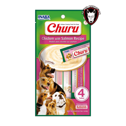CHURU DOG BOLSA 4 UNID 14 GR POLLO Y SALMÓN