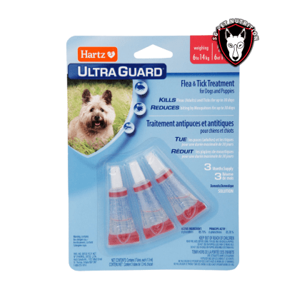 HARTZ ULTRAGUARD DOG 6 A 14 KG (3 PIPETAS)